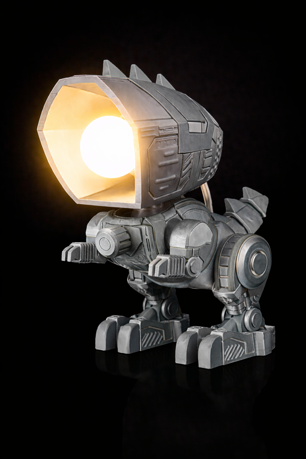 silber Mecha T-Rex Table Lamp - Image 1